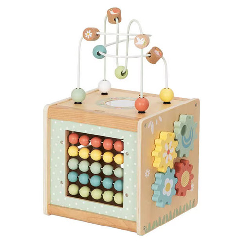 Wooden baby activity cube - baby,