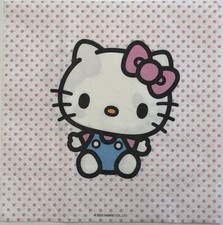 two Individual paper Luncheon napkins Decoupage Hello Kitty Cat Child Pink Craft