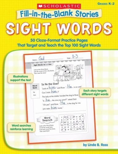 Sight words cloze format - :, 50