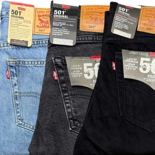 Levis 501 mens denim jeans - denim,