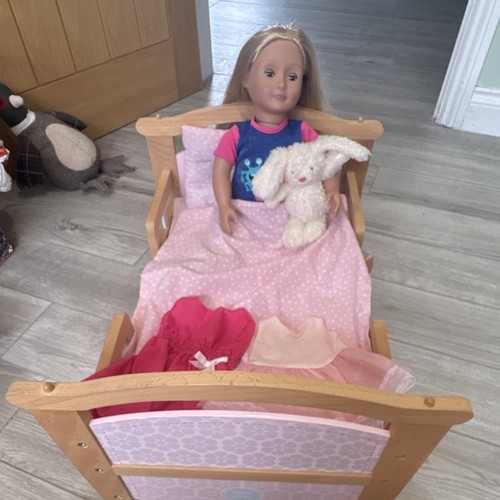 Wooden doll bed bedroom - bed,
