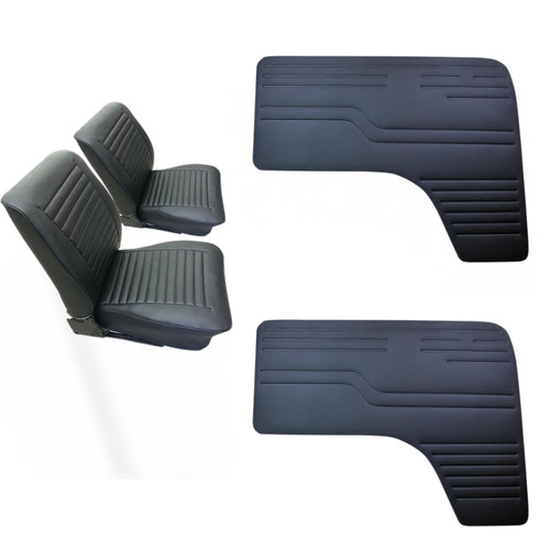 Black basket weave front seat - weave,