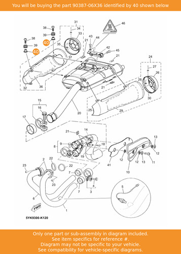 Yamaha collar 90387 06x36 oem - yamaha,