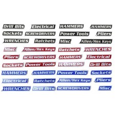 Magnetic Toolbox Labels Metal