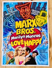 MARILYN MONROE Original Poser with MARX BROTHERS Amazing Condition LOVE HAPPY