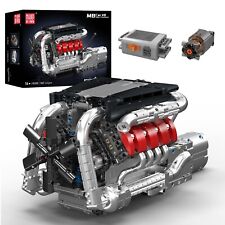 Mould King 10203 V8 Engine Engineering Motor Model Building Block Toy STEM DIY