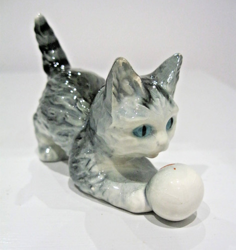 Vintage goebel tabby cat with - goebel,