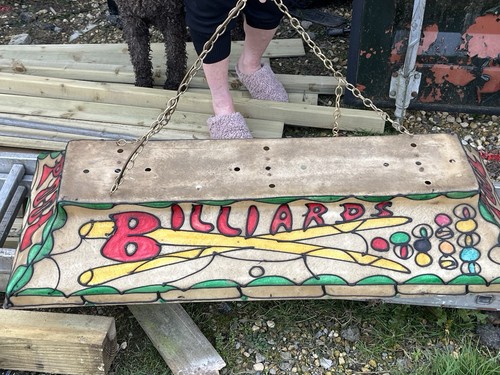 Vintage pool billiards table - pool/billiards,