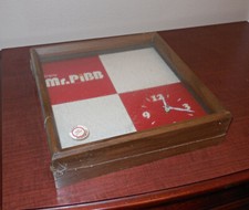 RARE sealed  VTG 1979 MR PIBB clock  w/original box Coca Cola Coke advertising