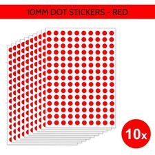 10mm Coloured Dot Stickers