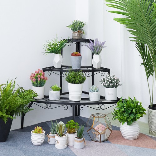 Quarter round tier plant - round,