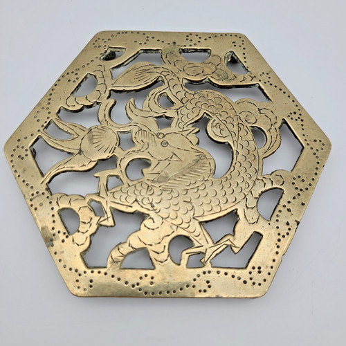 Small brass chinese hexagonal - small,