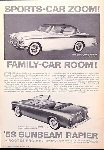 Sunbeam rapier coupe - sunbeam,