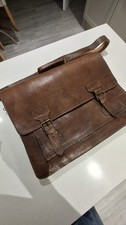 Leather Briefcase/Laptop Bag-Satchel style - 16"