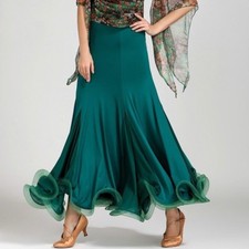 Women Ladies Latin Salsa Flamenco Ballroom Dance Modern Tango Waltz Skirt Dress