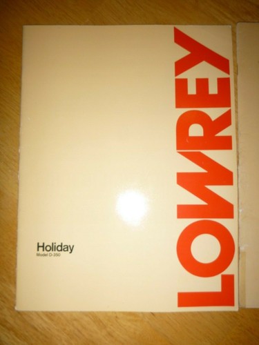 Genuine lowrey organ owner - organ, owner's