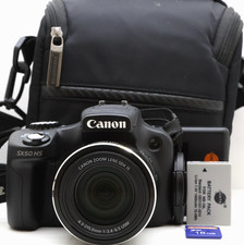 Canon PowerShot SX50 HS 12.1MP Digital Camera Black Tested Full Kit - Fast Post