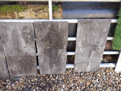 Slate roof tiles used - , old