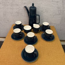 British Anchor 15 Piece Teal Coffee Set Mid Century Scandi Style - 1960’s