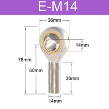 Male Rod End, Bearing Rose Joint, Right Hand/Left-hand Thread M4 M5 M6 M8 To M30