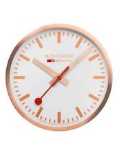 Mondaine A995.CLOCK.17SBK Rose Gold Aluminium Wall, Station Clock 40cm