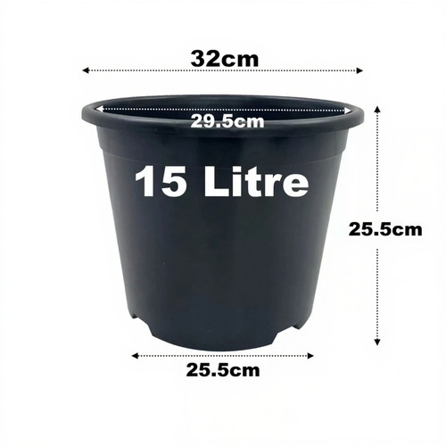 Litre black plant pots - litre,