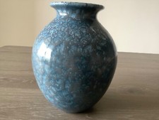 Steuler Vintage Blue German Vase 1960/70s . 20 cms tall