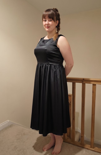 Black satin vintage style