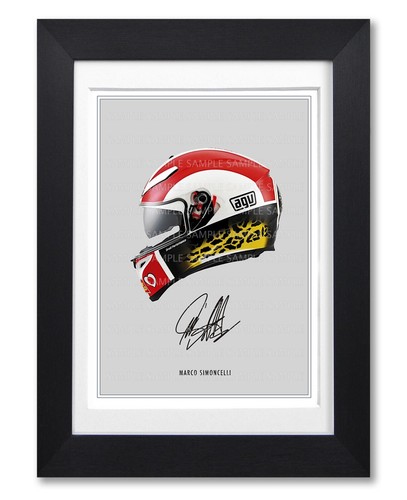 Marco simoncelli signed helmet - simoncelli,