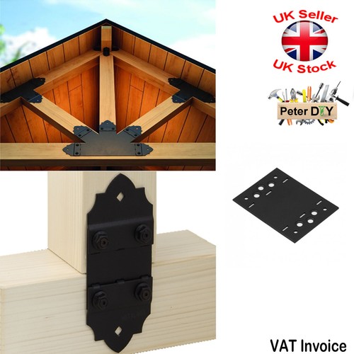 Black decorative flat bracket - black,