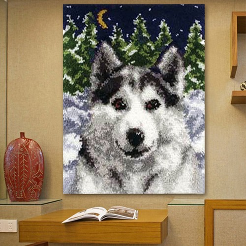 Latch and hook rug - hook, pillow