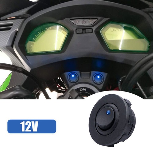 Off round rocker - toggle, led