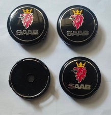 4x Saab Wheel Hub Alloy Centre