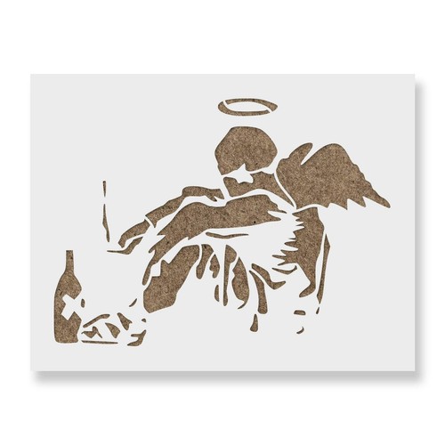 Fallen angel banksy stencil - angel,
