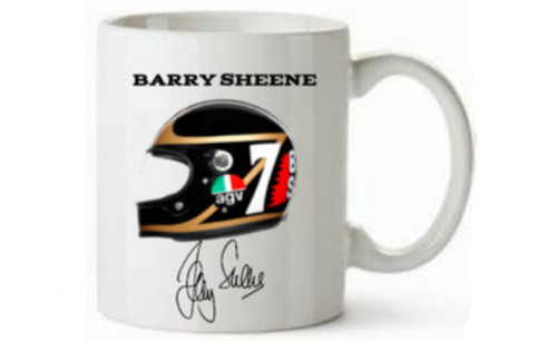 Barry sheene helmet mug signed - barry,