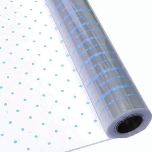 Blue dot clear cellophane - blue,