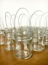 Hanging glass jar tea light lantern candle holder wedding shabby chic 190ml Vase