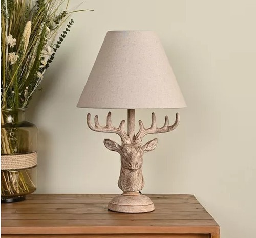 Hestia wood effect stag table - hestia,