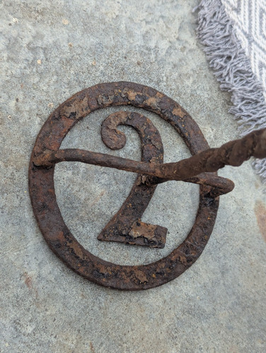 Antique wrought iron branding - antique,