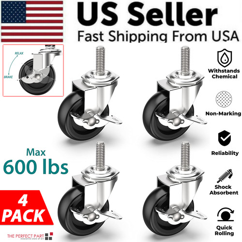 Inch rubber casters heavy - 3,