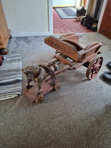Vintage antique wooden horse - vintage,
