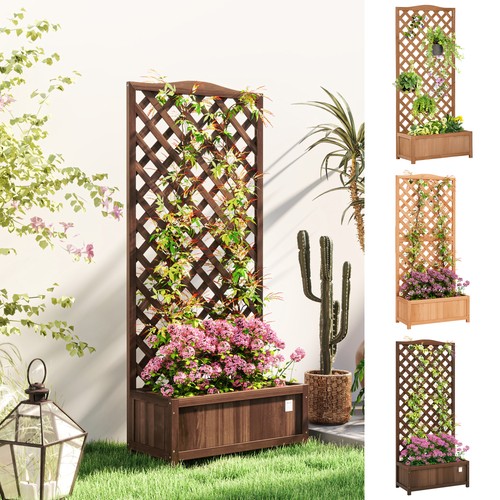 Garden wooden planter box - garden,