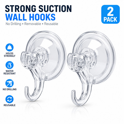 Suction hooks large - large, wall