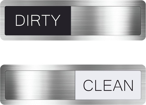 Clean dirty dishwasher magnet - dirty,