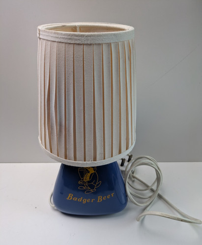 Vintage badger beer table lamp - badger,