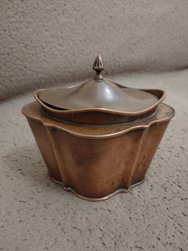 Antique copper tea caddy - antique,