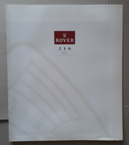Rover 216 gti - 16v, brochure