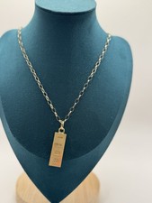 9ct Gold Ingot Pendant And