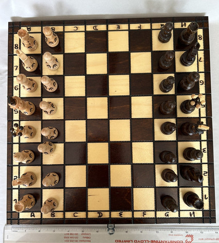 Wooden chess set with - wooden,