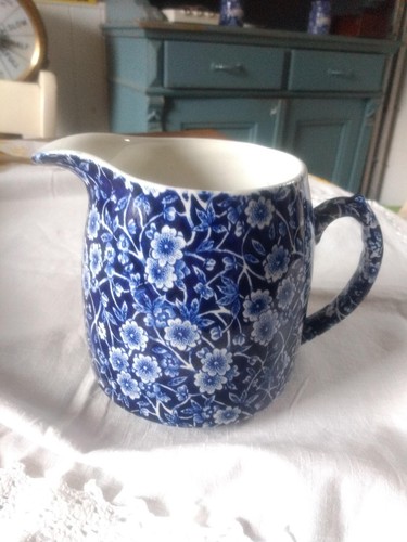 Burleigh calico blue jug - burleigh,